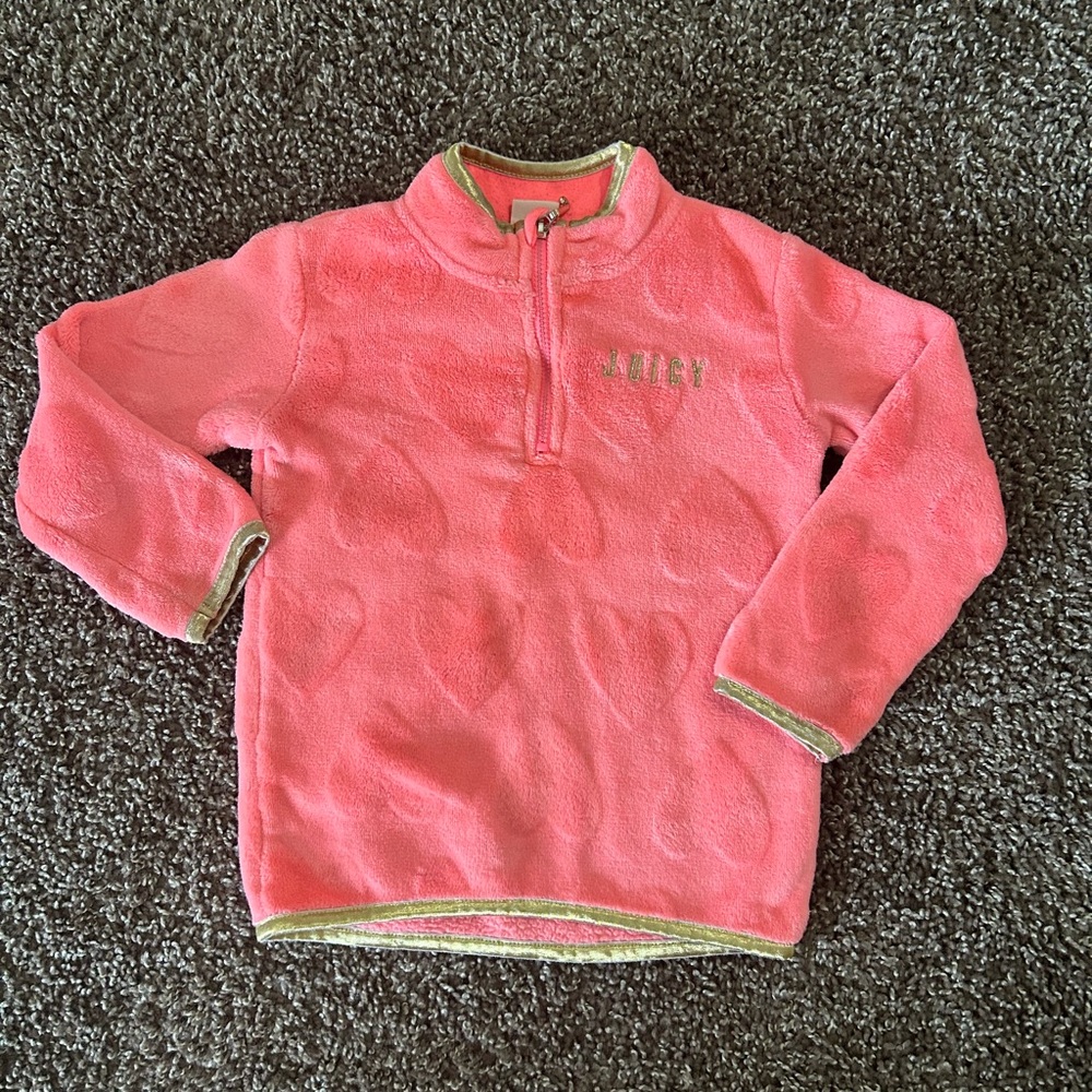 Juicy Couture Pink Heart Fleece Sweatshirt 24 Months